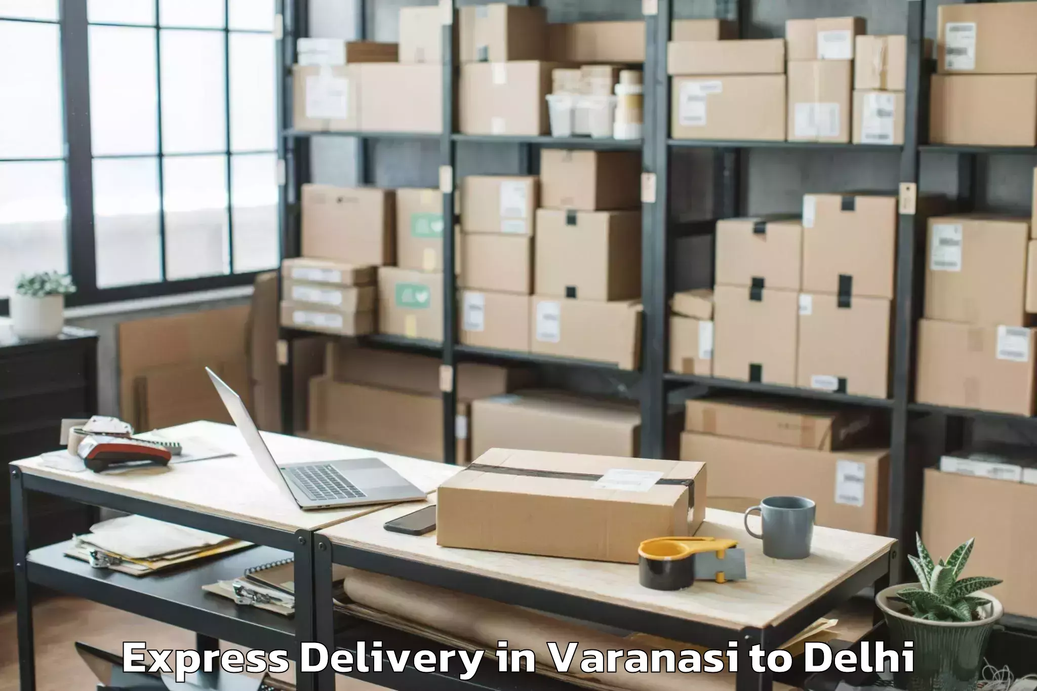 Varanasi to Vasant Square Mall Express Delivery